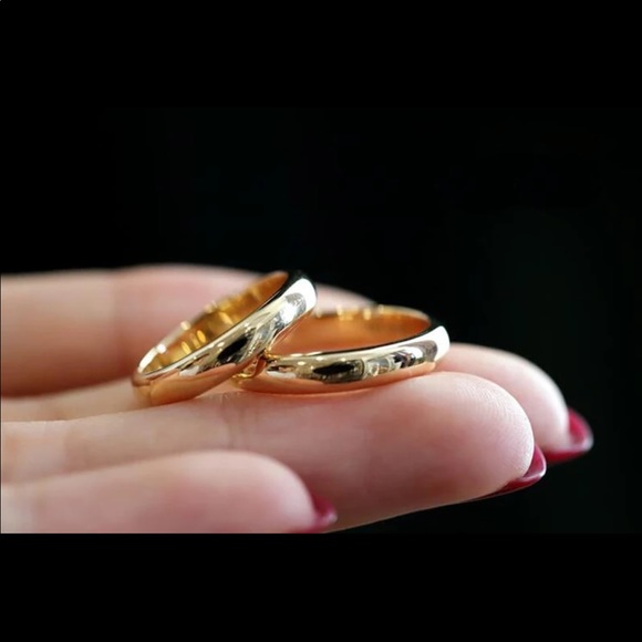 NEW*18K gold eternity engagement wedding band ring - Picture 2 of 3